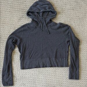 Prana hooded cropped knit top